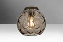  BOMBAYSMC-EDIL-BR - Besa, Bombay Ceiling, Smoke, Bronze Finish, 1x9W LED Filament