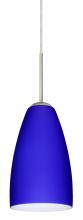  J-1511CM-LED-SN - Besa Riva 9 LED Pendant J Cobalt Blue Matte Satin Nickel 1x9W LED