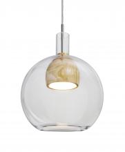  J-BENJICLNA-LED-SN - Besa, Benji Cord Pendant For Multiport Canopy, Clear/Natural, Satin Nickel Finish, 1x