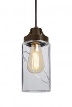  J-BLINKCL-EDIL-BR - Besa, Blink Cord Pendant For Multiport Canopy, Clear, Bronze Finish, 1x4W LED Filamen