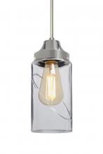  J-BLINKCL-EDIL-SN - Besa, Blink Cord Pendant For Multiport Canopy, Clear, Satin Nickel Finish, 1x4W LED F