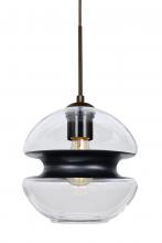 Besa Lighting J-HULA8BK-EDIL-BR - Besa Hula 8 Cord Pendant