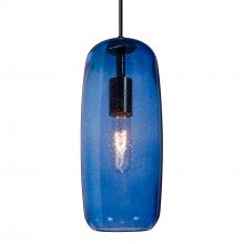  J-PINOT13BL-BK - Besa, Pinot 13 Cord Pendant for Mulitport Canopy, Blue Bubble, Black FInish 1x60W Inc