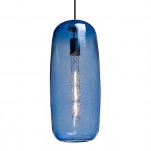  J-PINOT18BL-BK - Besa, Pinot 18 Cord Pendant for Mulitport Canopy, Blue Bubble, Black FInish 1x60W Inc