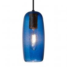  J-PINOT9BL-BK - Besa, Pinot 9 Cord Pendant for Mulitport Canopy, Blue Bubble, Black FInish 1x60W Inca