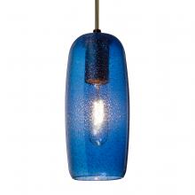  J-PINOT9BL-EDIL-BR - Besa, Pinot 9 Cord Pendant for Mulitport Canopy, Blue Bubble, Bronze FInish 1x40W LED