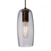  J-PINOT9CL-EDIL-BR - Besa, Pinot 9 Cord Pendant for Mulitport Canopy, Clear Bubble, Bronze FInish 1x40W LE