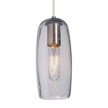  J-PINOT9CL-EDIL-SN - Besa, Pinot 9 Cord Pendant for Mulitport Canopy, Clear Bubble, Satin Nickel FInish 1x