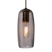  J-PINOT9SM-BR - Besa, Pinot 9 Cord Pendant for Mulitport Canopy, Smoke Bubble, Bronze FInish 1x60W In