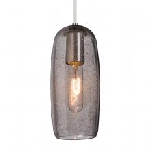  J-PINOT9SM-EDIL-SN - Besa, Pinot 9 Cord Pendant for Mulitport Canopy, Smoke Bubble, Satin Nickel FInish 1x