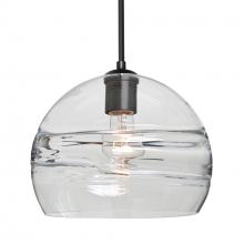 Besa Lighting J-SPIR10CL-EDIL-BK - Besa Spirit 10 Pendant For Multiport Canopy, Clear, Black Finish, 1x8W LED Filament