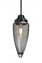  J-SULUSM-BK - Besa, Sulu Cord Pendant For Multiport Canopy, Smoke Bubble, Black Finish, 1x60W Mediu