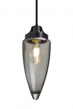  J-SULUSM-EDIL-BK - Besa, Sulu Cord Pendant For Multiport Canopy, Smoke Bubble, Black Finish, 1x4W LED Fi