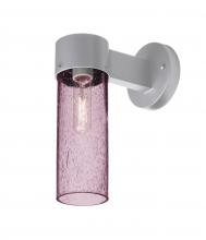  JUNI10PL-WALL-SL - Besa, Juni 10 Outdoor Sconce, Plum Bubble, Silver Finish, 1x60W Medium Base