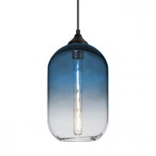  OP-OMEGA12ST-EDIL-BK - Besa, Omega 12 Outdoor Pendant, Steel/Clear, Black Finish, 1x5W LED Filament