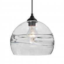  OP-SPIR10CL-EDIL-BK - Besa Spirit 10 Outdoor Pendant, Clear, Black Finish, 1x8W LED Filament