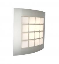  QUAD13-LED-SL - Besa, Quad 13 Sconce, Opal/Silver, 1x15W LED