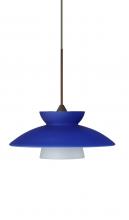  RXP-271823-BR - Besa Pendant Trilo 7 Bronze Blue Matte 1x50W Halogen