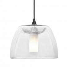 Besa Lighting RXP-SPURCL-LED-BK - Besa Spur Pendant, Clear, Black Finish, 1x3W LED