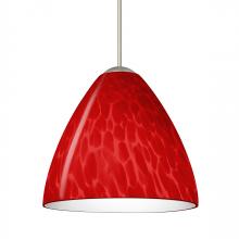 Besa Lighting X-1779RC-LED-SN - Besa, Mia Cord Pendant for Multiport Canopy, Red Cloud, Satin Nickel Finish, 1x5W LED
