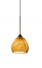  X-5605HN-BR - Besa Pendant For Multiport Canopy Tay Tay Bronze Honey 1x50W Halogen