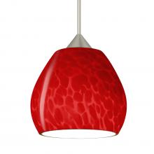 Besa Lighting X-5605RC-LED-SN - Besa, Tay Tay Cord Pendant for Multiport Canopy, Red Cloud, Satin Nickel Finish, 1x5W LED