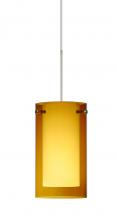  X-G44007-LED-SN - Besa Pendant For Multiport Canopy Pahu 4 Satin Nickel Transparent Armagnac/Opal 1x5W