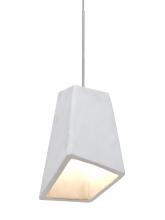  XP-SKIPWH-LED-SN - Besa Skip Cord Pendant, White, Satin Nickel Finish, 1x9W LED