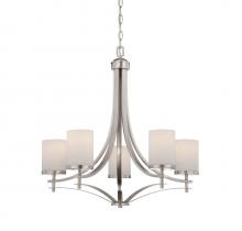  1-330-5-SN - Colton 5-Light Chandelier in Satin Nickel