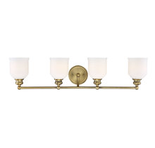  8-6836-4-322 - Melrose 4-Light Bathroom Vanity Light in Warm Brass