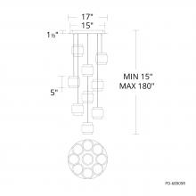  PD-68909R-AB - Banded Chandelier Light