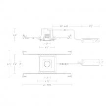  R3BSAN-FWD-BK - Ocular 3.0 Dim-to-Warm Square Adjustable Trim and Remodel Housing with New Construction Frame-In K