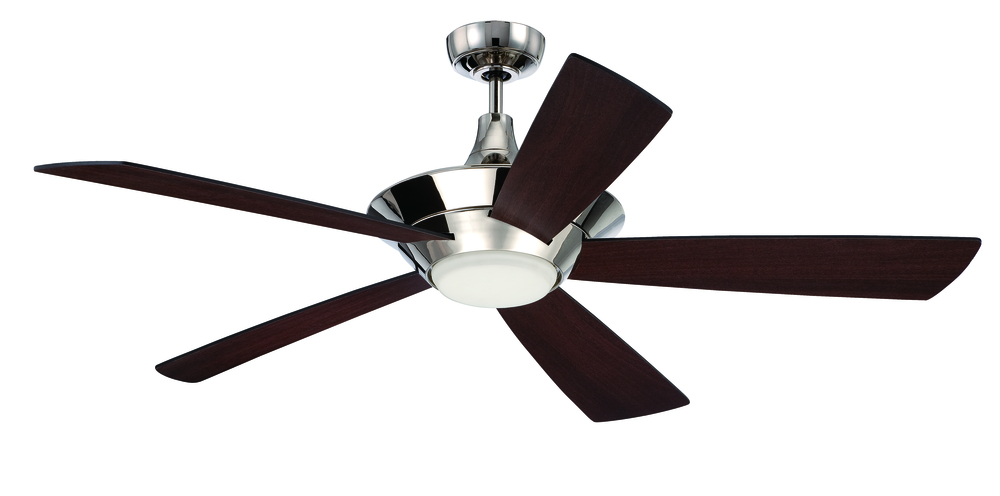 Alaira 54" Ceiling Fan with Blades and LED Light Kit in Polished Nickel