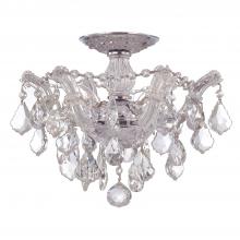  4430-CH-CL-SAQ - Maria Theresa 3 Light Spectra Crystal Polished Chrome Semi Flush Mount