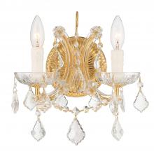  4472-GD-CL-S - Maria Theresa 2 Light Swarovski Strass Crystal Gold Sconce