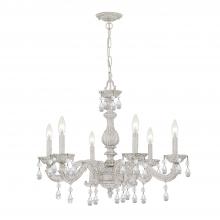  5036-AW-CL-SAQ - Paris Market 6 Light Spectra Crystal Antique White Chandelier