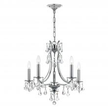  5935-CH-CL-S - Cedar 5 Light Swarovski Strass Crystal Polished Chrome Chandelier