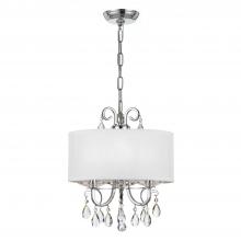  6623-CH-CL-S - Othello 3 Light Swarovski Strass Crystal Polished Chrome Mini Chandelier