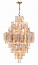  ADD-319-AG-AM - Addis 20 Light Aged Brass Chandelier