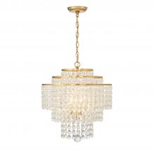 Crystorama GAB-B7304-GA - Gabrielle 4 Light Antique Gold Chandelier