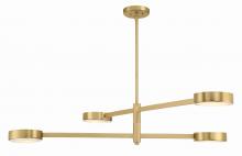  ORS-734-MG-ST - Orson 4 Light Modern Gold Linear Chandelier