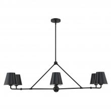  XAV-B9306-MK - Xavier 6 Light Matte Black Chandelier