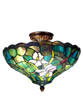  TH70098 - Savannah Tiffany Flush Mount