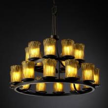  GLA-8767-16-GLDC-DBRZ - Dakota 21-Light 2-Tier Ring Chandelier