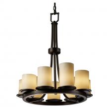  CNDL-8766-10-CREM-DBRZ - Dakota 9-Light Ring Chandelier