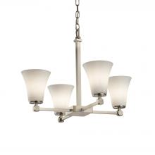  FSN-8420-20-OPAL-NCKL-LED4-2800 - Tetra 5-Light LED Chandelier