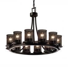  MSH-8768-10-MBLK - Dakota 12-Light Ring Chandelier (Short)