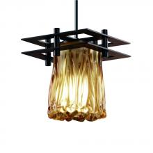  GLA-8165-16-AMBR-DBRZ-BKCD-LED1-700 - Metropolis 1-Light Small LED Pendant (2 Flat Bars)