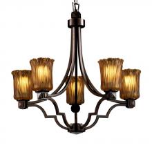 Justice Design Group GLA-8500-16-AMBR-CROM - Argyle 5-Light Chandelier