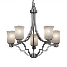 Justice Design Group GLA-8500-16-WHTW-CROM - Argyle 5-Light Chandelier